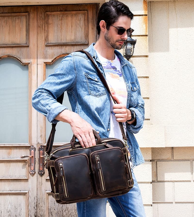 Dublin Leather Backpack Briefcase 2-in-1 Classy Leather Bags