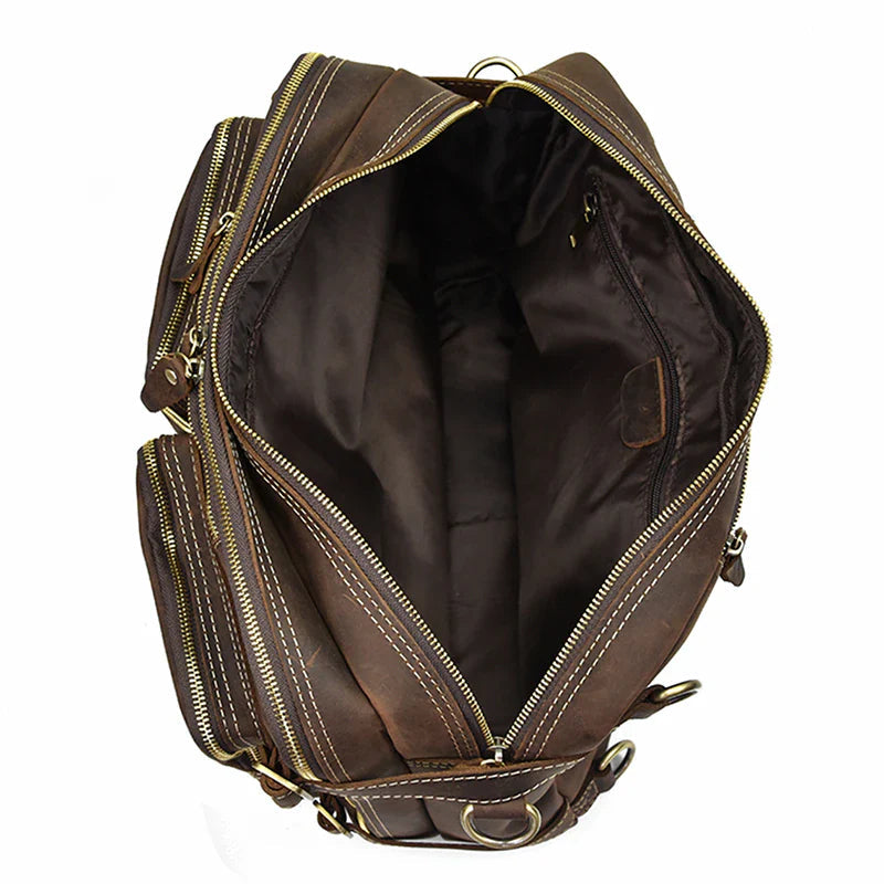 Dublin Leather Backpack Briefcase 2-in-1 Classy Leather Bags