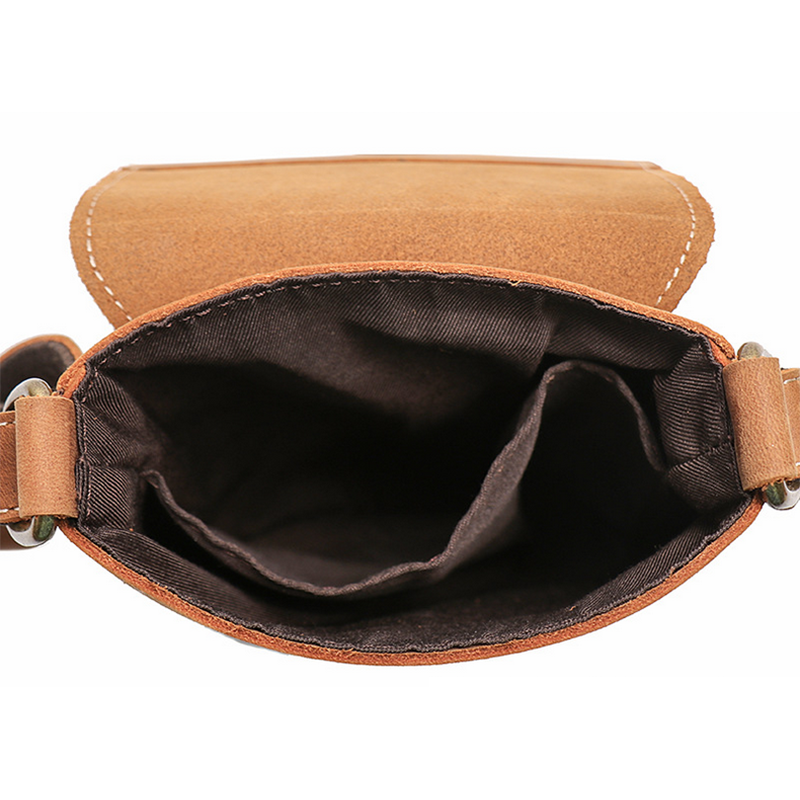 Handmade Genuine Leather Satchel Bag Shoulder Bag Full Grain Leather Small Crossbody Bag For Mens RockCow Leather Studio