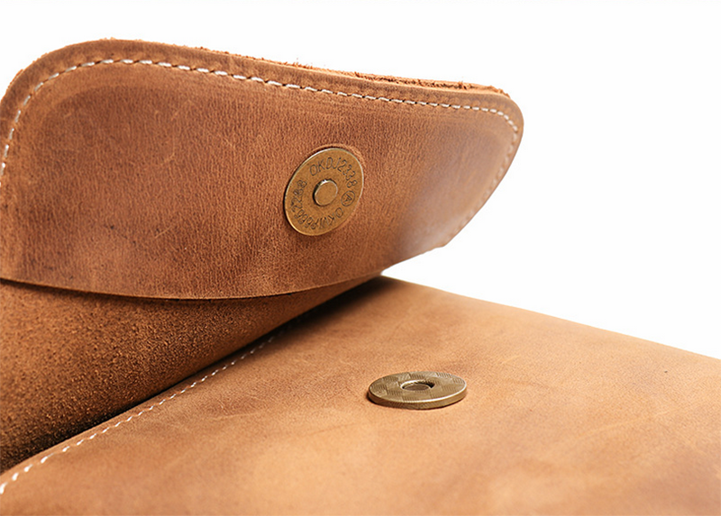 Handmade Genuine Leather Satchel Bag Shoulder Bag Full Grain Leather Small Crossbody Bag For Mens RockCow Leather Studio