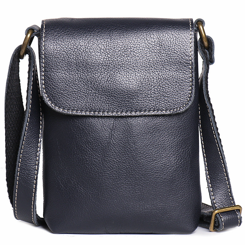 Handmade Genuine Leather Satchel Bag Shoulder Bag Full Grain Leather Small Crossbody Bag For Mens RockCow Leather Studio
