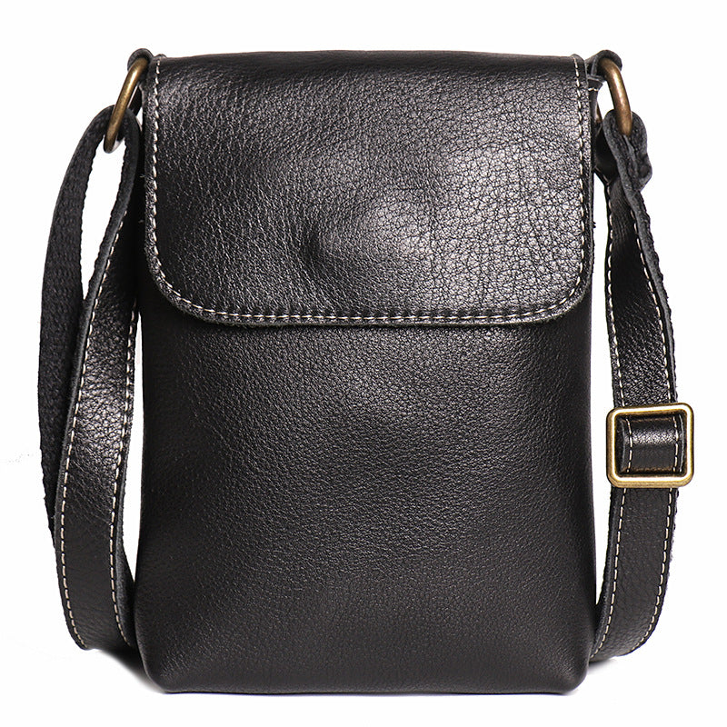 Handmade Genuine Leather Satchel Bag Shoulder Bag Full Grain Leather Small Crossbody Bag For Mens RockCow Leather Studio