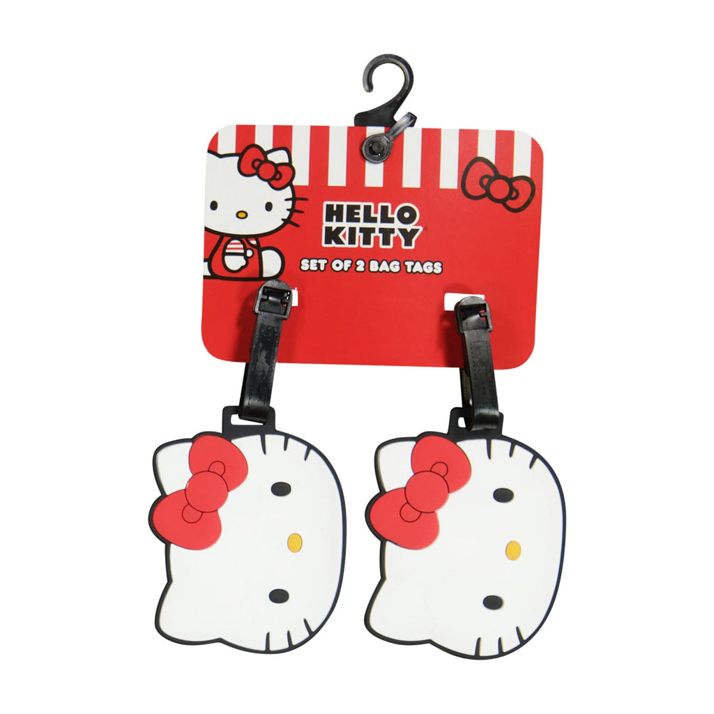 Hello Kitty Head 2-Piece White Luggage Tag Set Ful Luggage