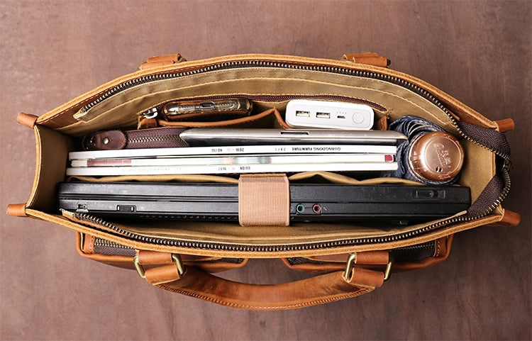 The Dagmar Leather Briefcase | Vintage Leather Messenger Bag STEEL HORSE LEATHER