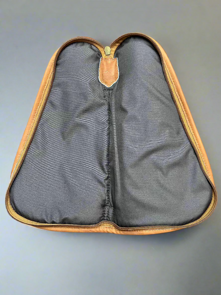 Brown & White Cowhide Gun Case with Handle Cowhide and Conchos