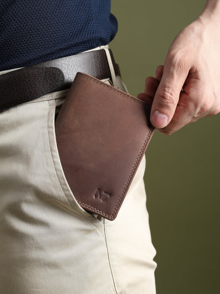 Buffalo Leather Men's Wallet - Vertical Classy Leather Bags