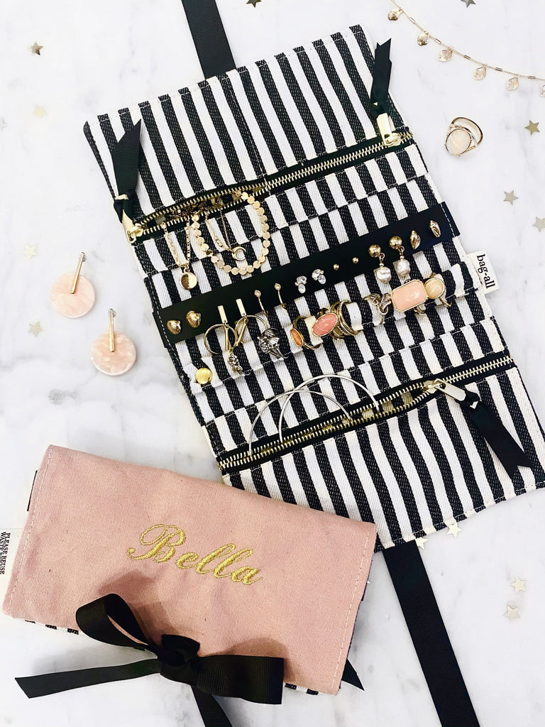 Jewelry Organizer, Travel Pouch, Pink/Blush Bag-all