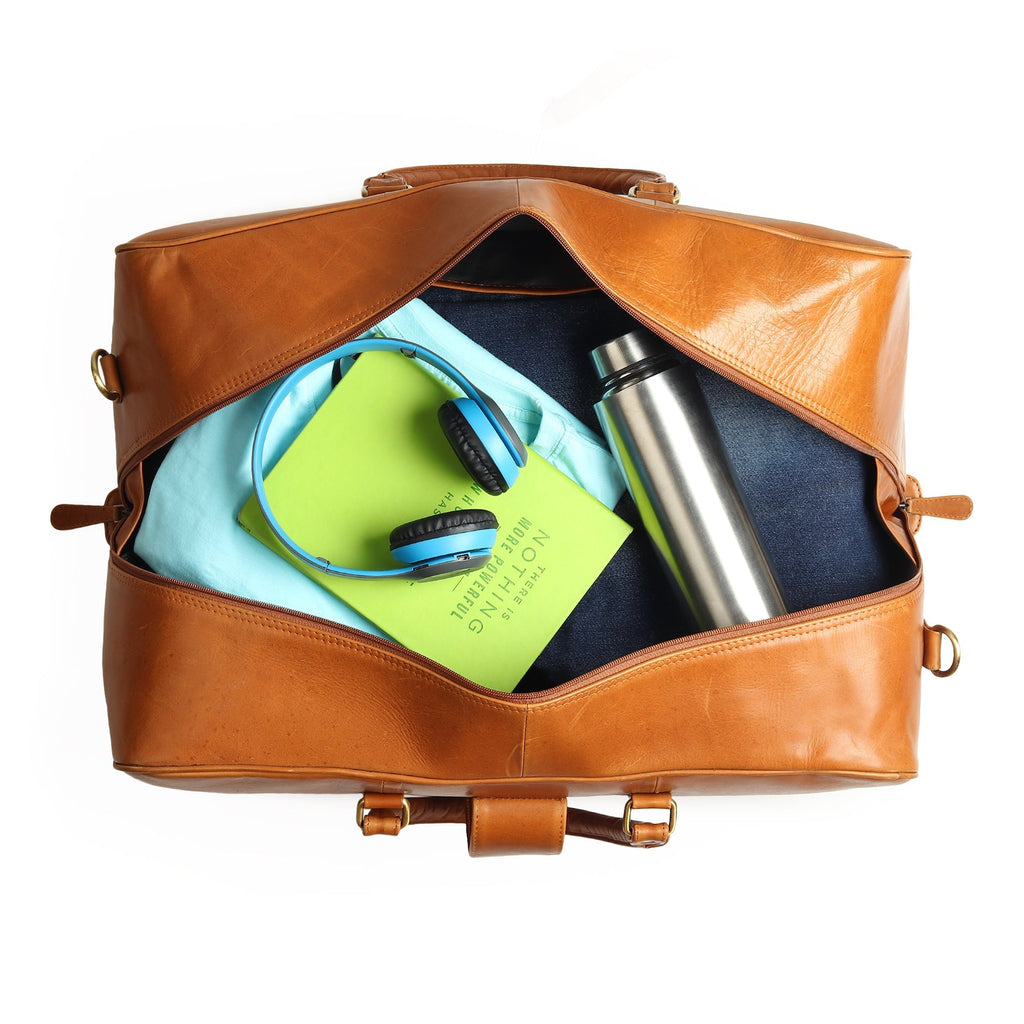 Port Blair Leather Duffle Travel Bag Classy Leather Bags