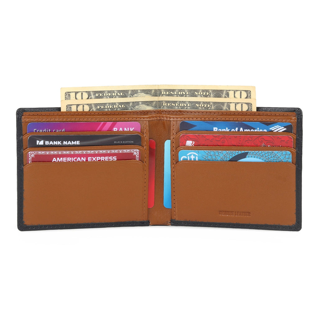 Black Minimal Contrast Wallet Classy Leather Bags