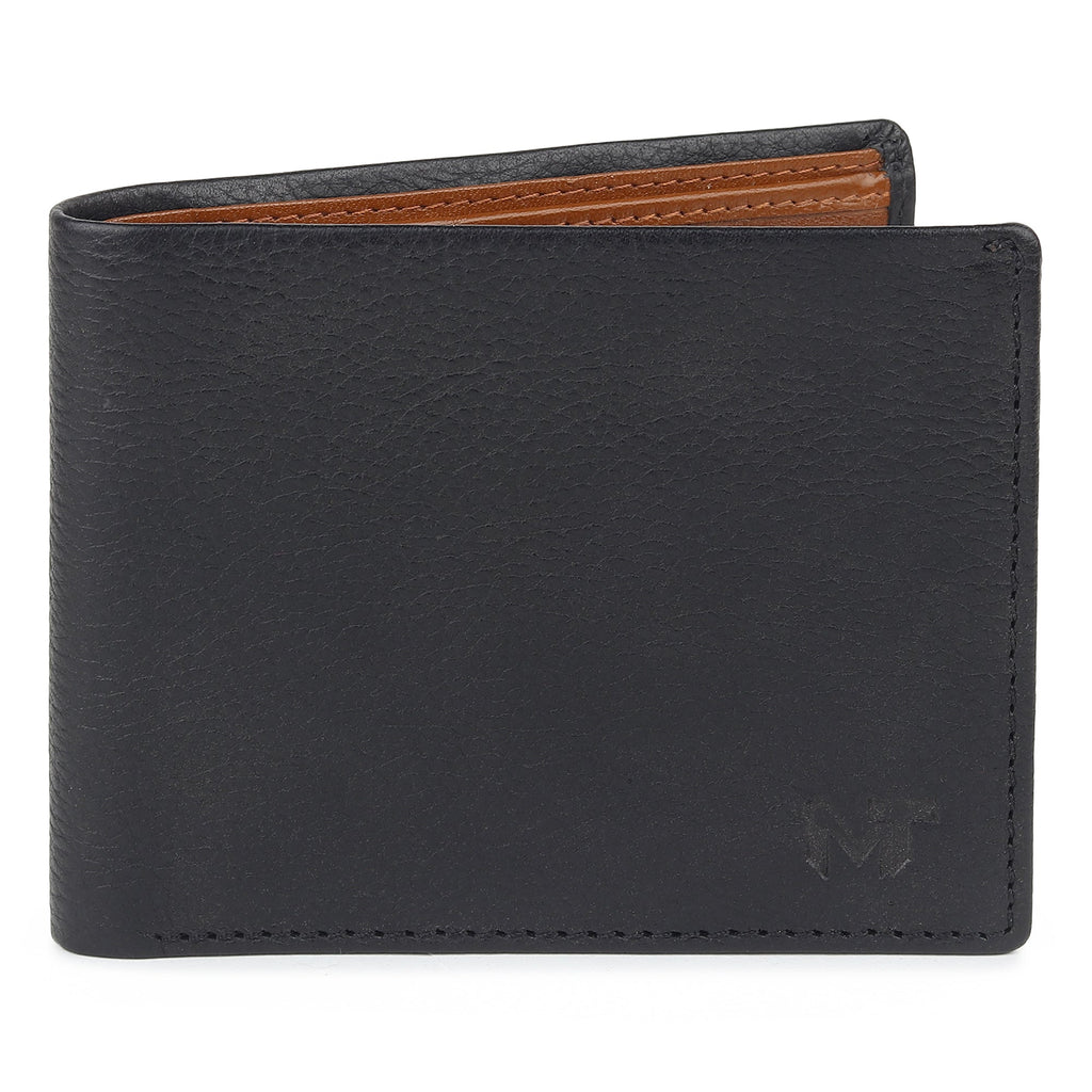 Black Minimal Contrast Wallet Classy Leather Bags