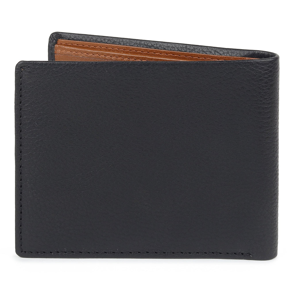 Black Minimal Contrast Wallet Classy Leather Bags
