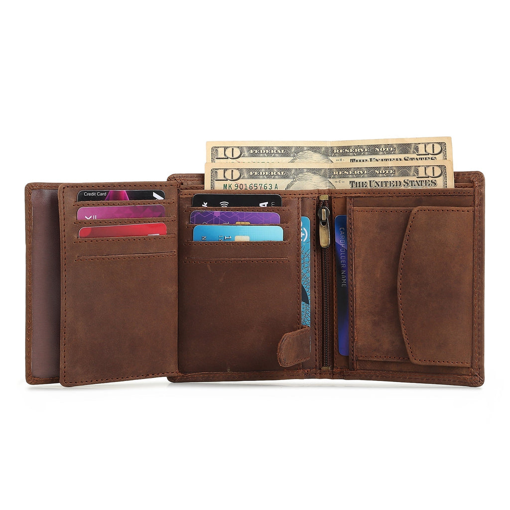 Buffalo Leather Men's Wallet - Vertical Classy Leather Bags