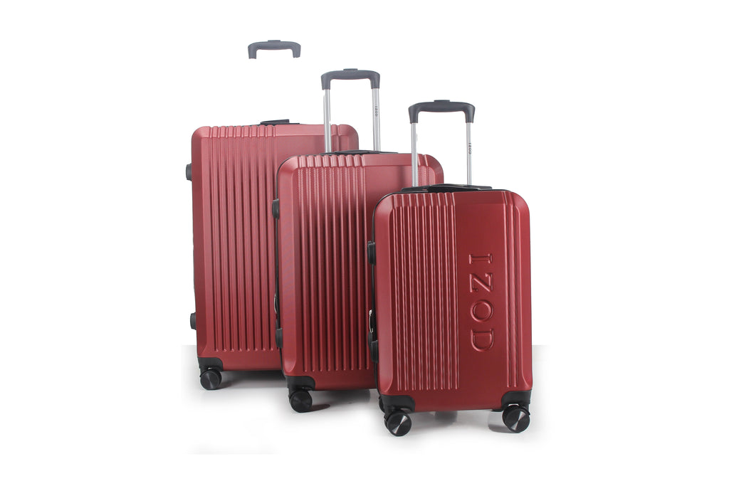 IZOD Zane Expandable ABS Hard shell Lightweight 360 Dual Spinning Wheels Combo Lock 28", 24", 20" 3 Piece Luggage Set Mirage Luggage
