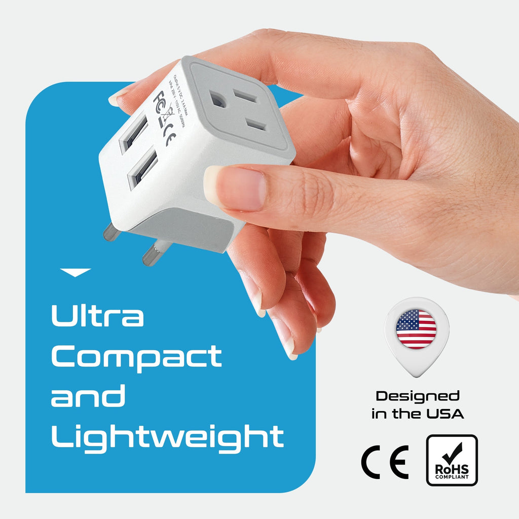 Thailand Travel Adapter - Type O - Dual USB (CTU-18) Ceptics