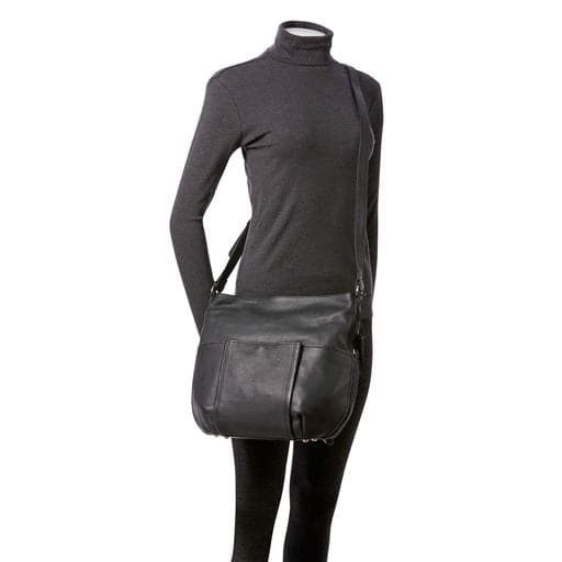 Mancini Pebbled Katherine Shoulder Bag Mancini