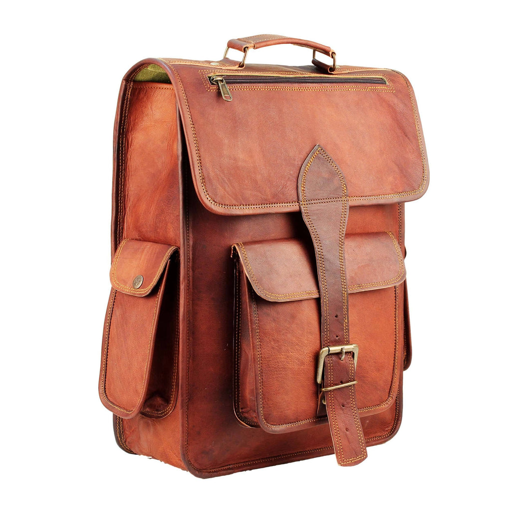 The Hughes Rustic Backpack Classy Leather Bags