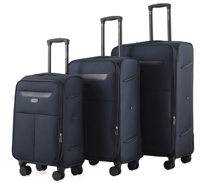 IZOD Liam Soft Shell Lightweight Expandable 360 Dual Spinning Wheels Combo Lock 28", 24", 20" 3 Piece Luggage Set Mirage Luggage