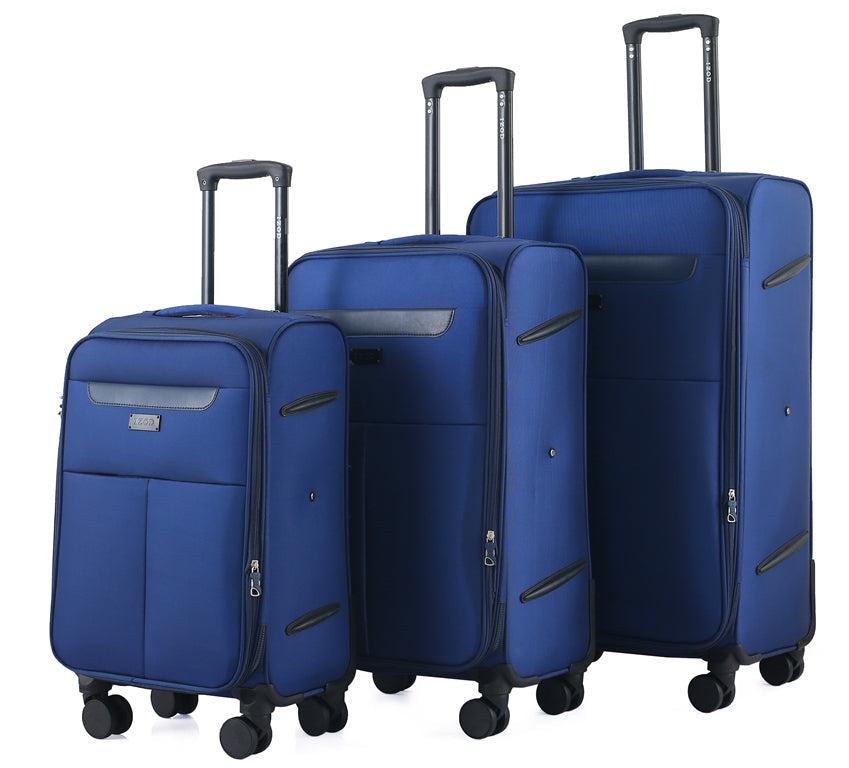 IZOD Liam Soft Shell Lightweight Expandable 360 Dual Spinning Wheels Combo Lock 28", 24", 20" 3 Piece Luggage Set Mirage Luggage