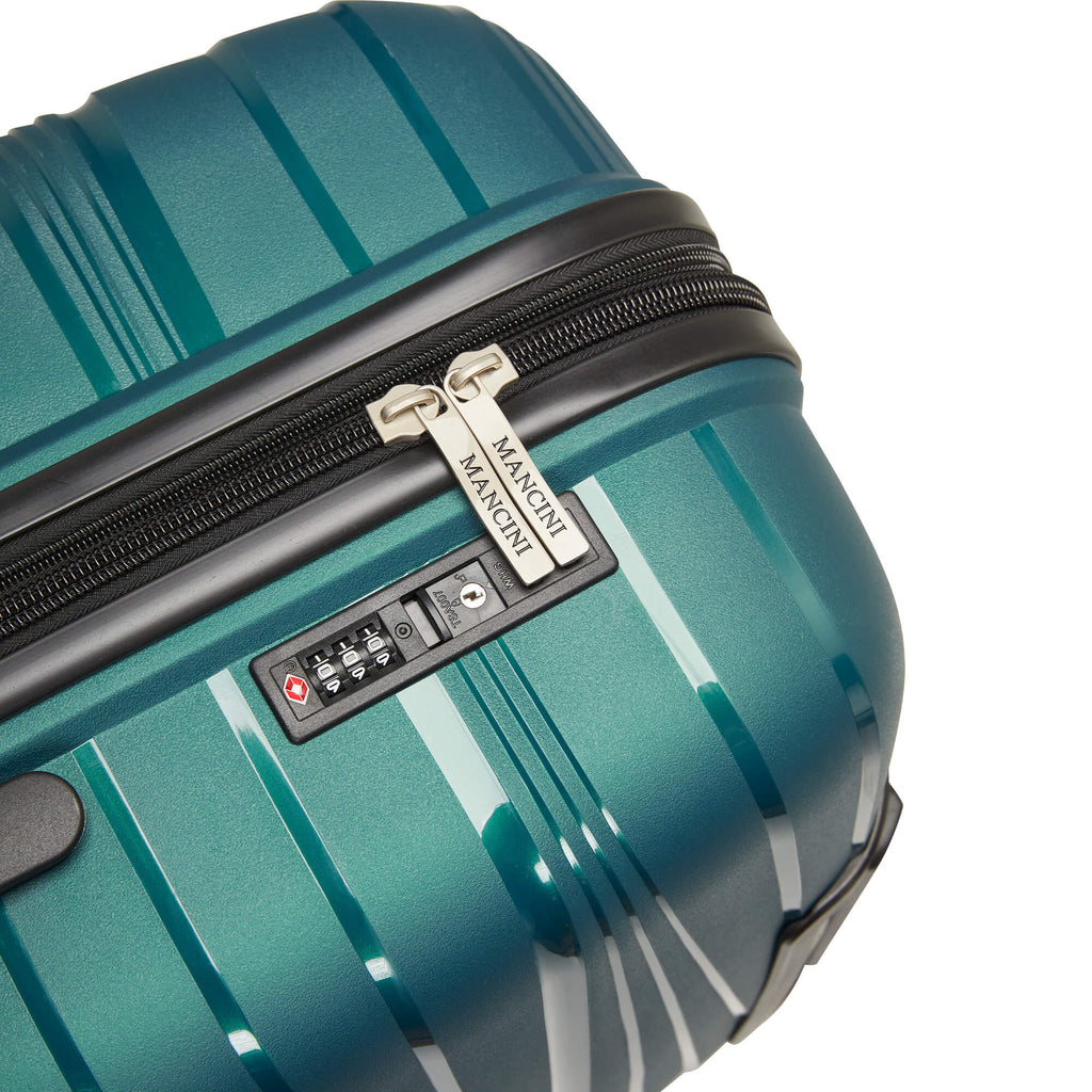 Mancini Bermuda Collection Expandable Polypropylene Spinner Luggage 2pc Set 20 and 28 inch (Copy) Mancini