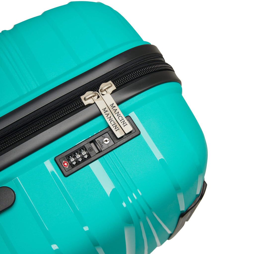 Mancini Bermuda Collection Expandable Polypropylene Spinner Luggage 2pc Set 20 and 28 inch (Copy) Mancini