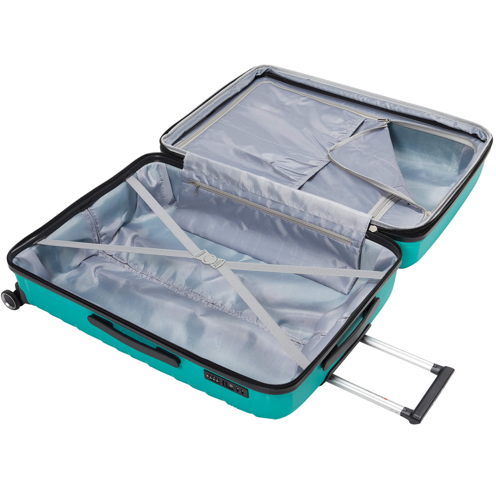 Mancini Bermuda Collection Expandable Polypropylene Spinner Luggage 2pc Set 20 and 28 inch (Copy) Mancini