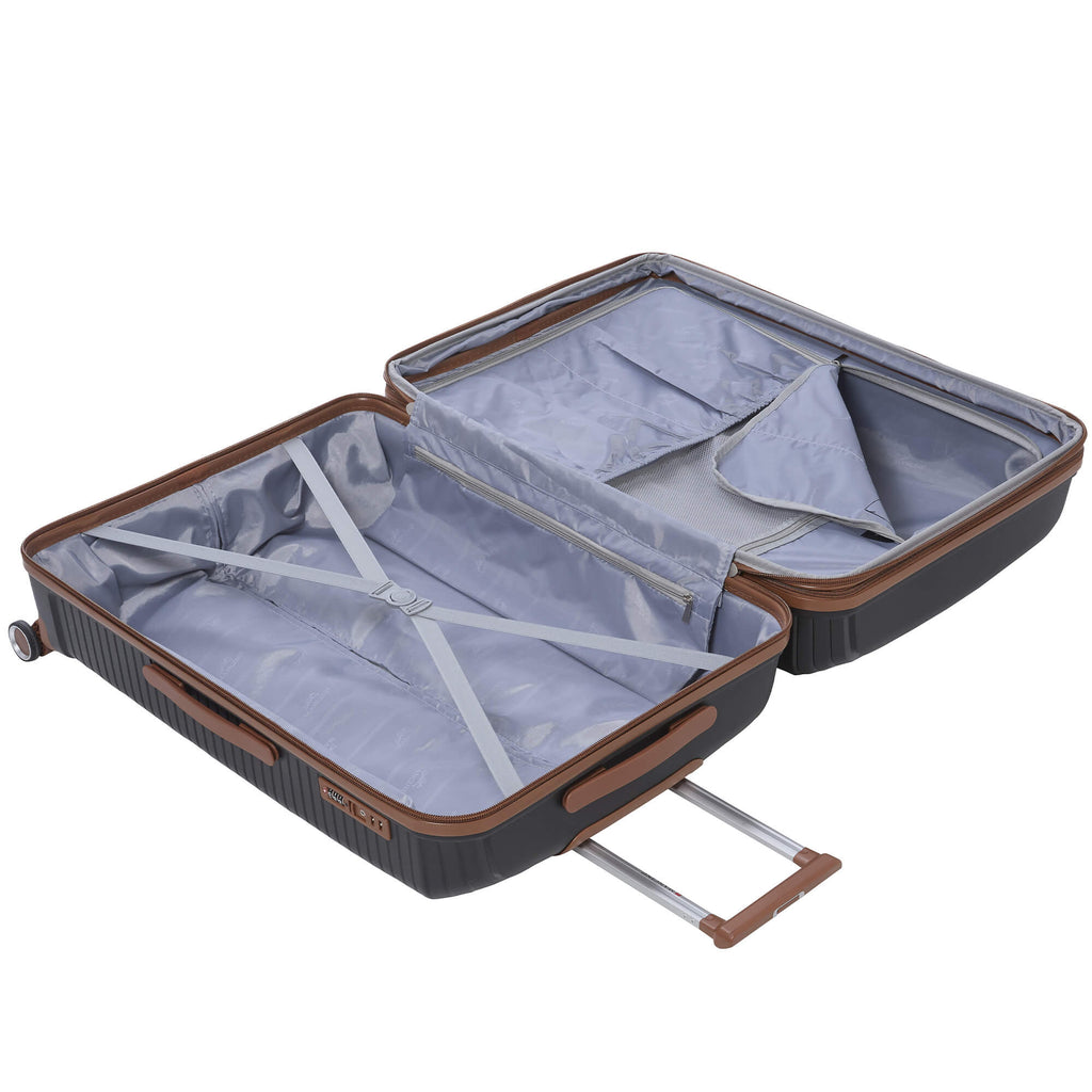 Mancini St. Lucia Collection Expandable Polypropylene Spinner Luggage 2pc Set 20 and 28 inch LuggageDesigners