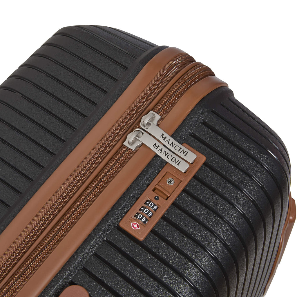 Mancini St. Lucia Collection Expandable Polypropylene Spinner Luggage 2pc Set 20 and 28 inch LuggageDesigners