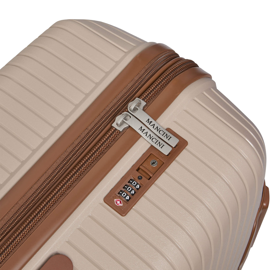 Mancini St. Lucia Collection Expandable Polypropylene Spinner Luggage 2pc Set 20 and 28 inch LuggageDesigners