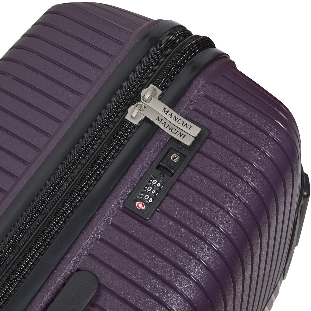 Mancini St. Lucia Collection Expandable Polypropylene Spinner Luggage 2pc Set 20 and 28 inch LuggageDesigners