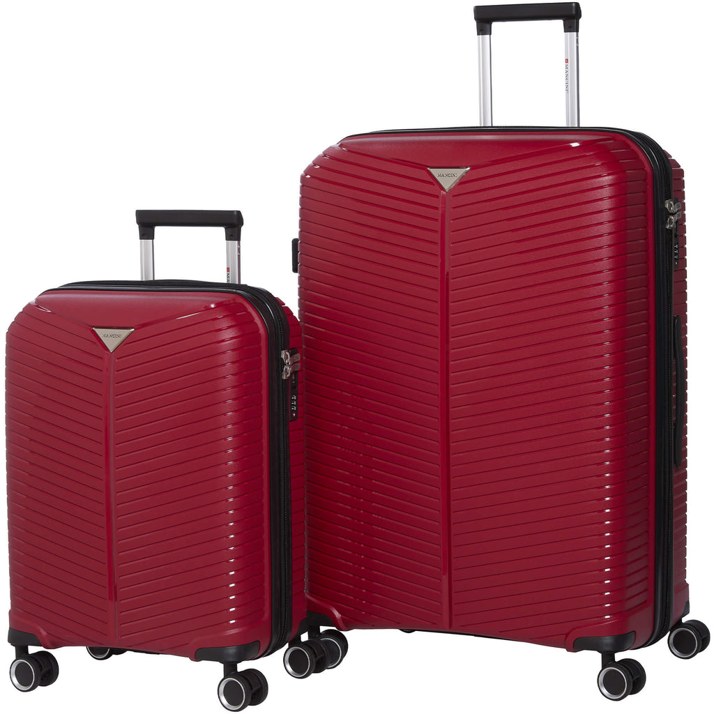 Mancini St. Lucia Collection Expandable Polypropylene Spinner Luggage 2pc Set 20 and 28 inch LuggageDesigners