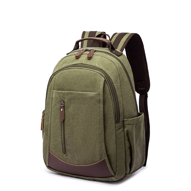 Canvas Laptop Backpack Canvas Travel Backpack Unisex Backpack For Work RockCow Leather Studio