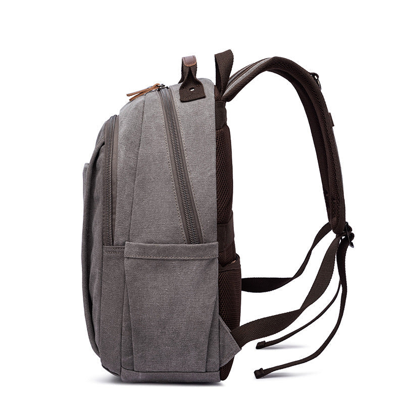 Canvas Laptop Backpack Canvas Travel Backpack Unisex Backpack For Work RockCow Leather Studio