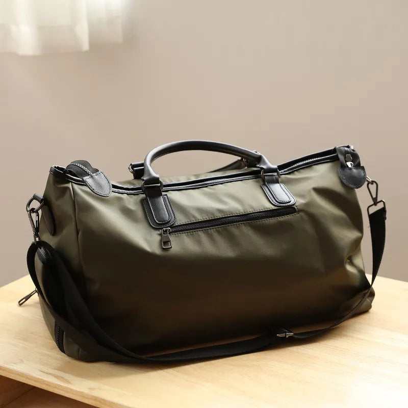 Large Duffel Bag Canvas Leather Weekender Bag Stylish Unisex Leather Duffle Bag RockCow Leather Studio