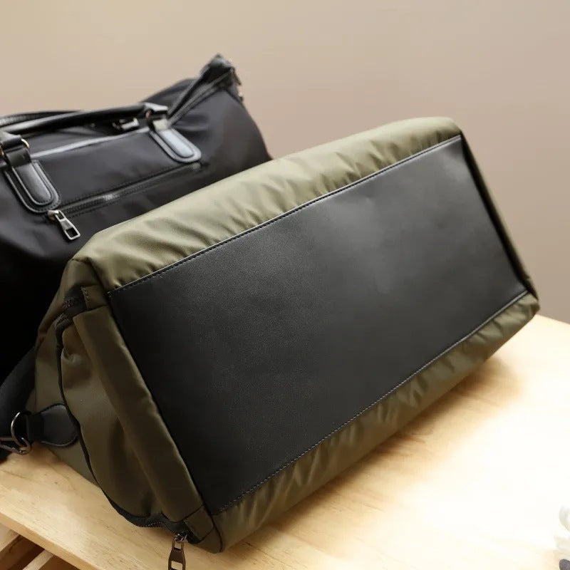 Large Duffel Bag Canvas Leather Weekender Bag Stylish Unisex Leather Duffle Bag RockCow Leather Studio