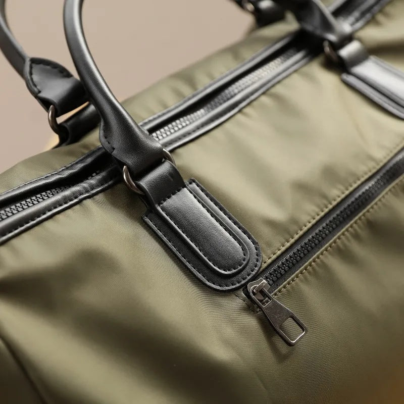 Large Duffel Bag Canvas Leather Weekender Bag Stylish Unisex Leather Duffle Bag RockCow Leather Studio