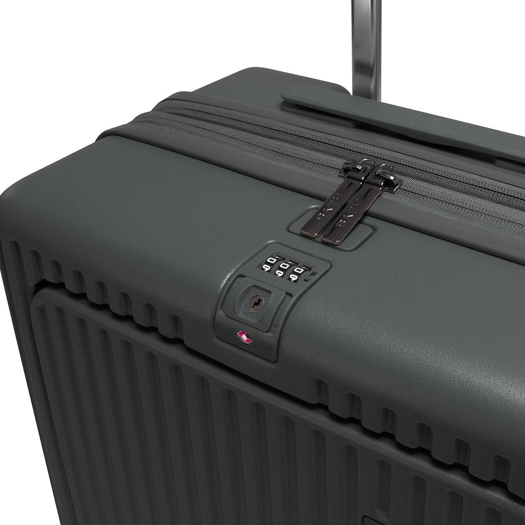 Heys Latch 21" Carry-On Luggage Quick Front Access Meets Innovative Dual Lock Security Heys