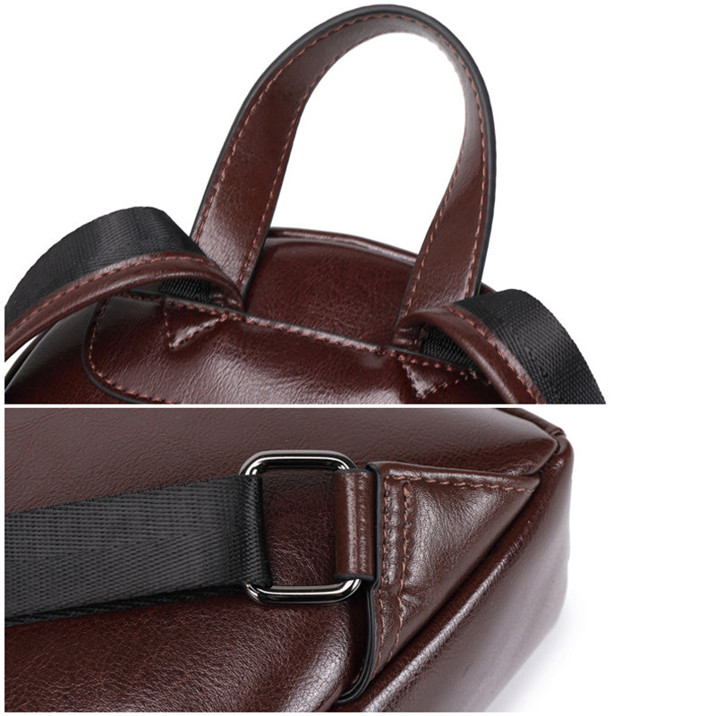 Leather Backpack Women Top Grain Leather Backpack Purse Top Natural Cowhide Leather City Backpack Leather Travel Rucksack SX3096 RockCow Leather Studio