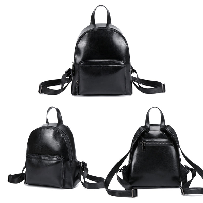 Leather Backpack Women Top Grain Leather Backpack Purse Top Natural Cowhide Leather City Backpack Leather Travel Rucksack SX3096 RockCow Leather Studio