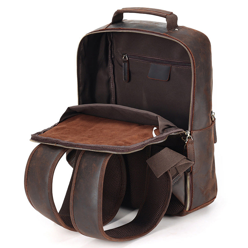 Leather Backpack for Men Full Grain Leather Travel Backpack Handmade Leather 15.6 inches Laptop Backpack Gift For Him RockCow Leather Studio