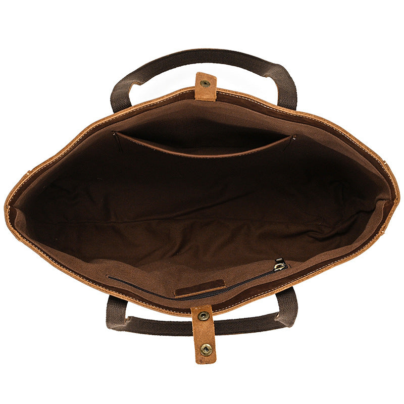 Leather Tote Bag For Women Full Grain Leather Handbag Leather Shopping Bag Women Shoulder Bag Leather Purse RockCow Leather Studio