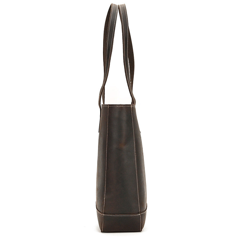 Leather Tote Bag For Women Full Grain Leather Handbag Leather Shopping Bag Women Shoulder Bag Leather Purse RockCow Leather Studio