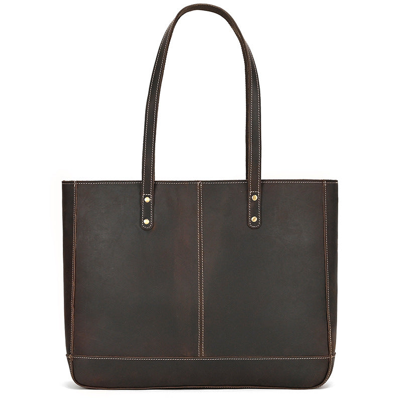 Leather Tote Bag For Women Full Grain Leather Handbag Leather Shopping Bag Women Shoulder Bag Leather Purse RockCow Leather Studio