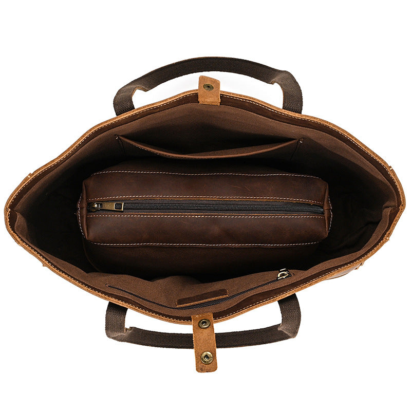 Leather Tote Bag For Women Full Grain Leather Handbag Leather Shopping Bag Women Shoulder Bag Leather Purse RockCow Leather Studio