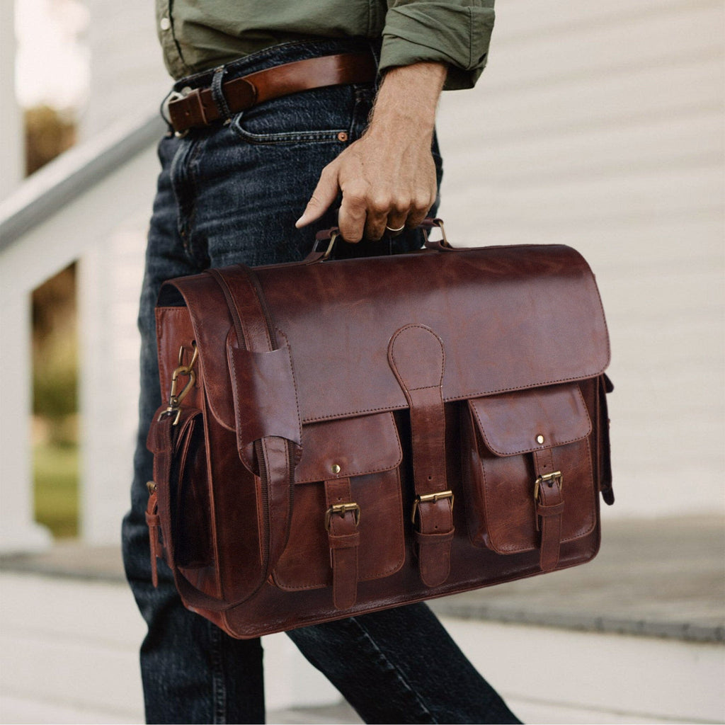 The Men's Distressed Classy Leather Bags