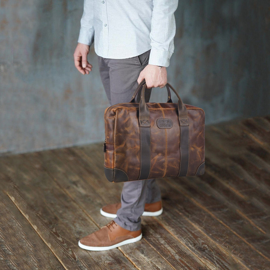 MaheTri Jefferson Briefcase Classy Leather Bags