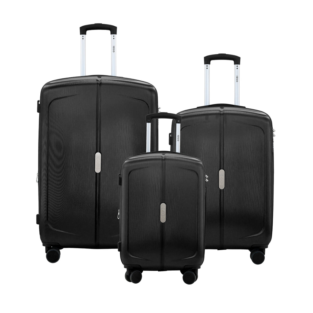 IZOD Mateo Travel 3 Piece Luggage Set - Durable ABS Hard Shell with 360° Wheels and Combo Lock Mirage Luggage