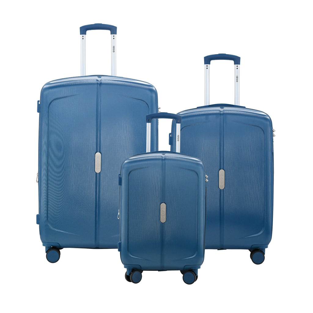 IZOD Mateo Travel 3 Piece Luggage Set - Durable ABS Hard Shell with 360° Wheels and Combo Lock Mirage Luggage