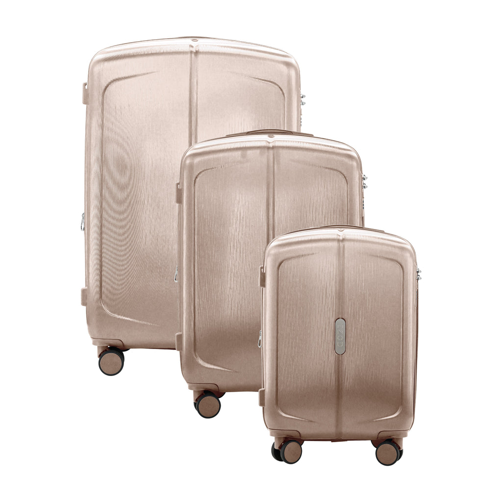 IZOD Mateo Travel 3 Piece Luggage Set - Durable ABS Hard Shell with 360° Wheels and Combo Lock Mirage Luggage