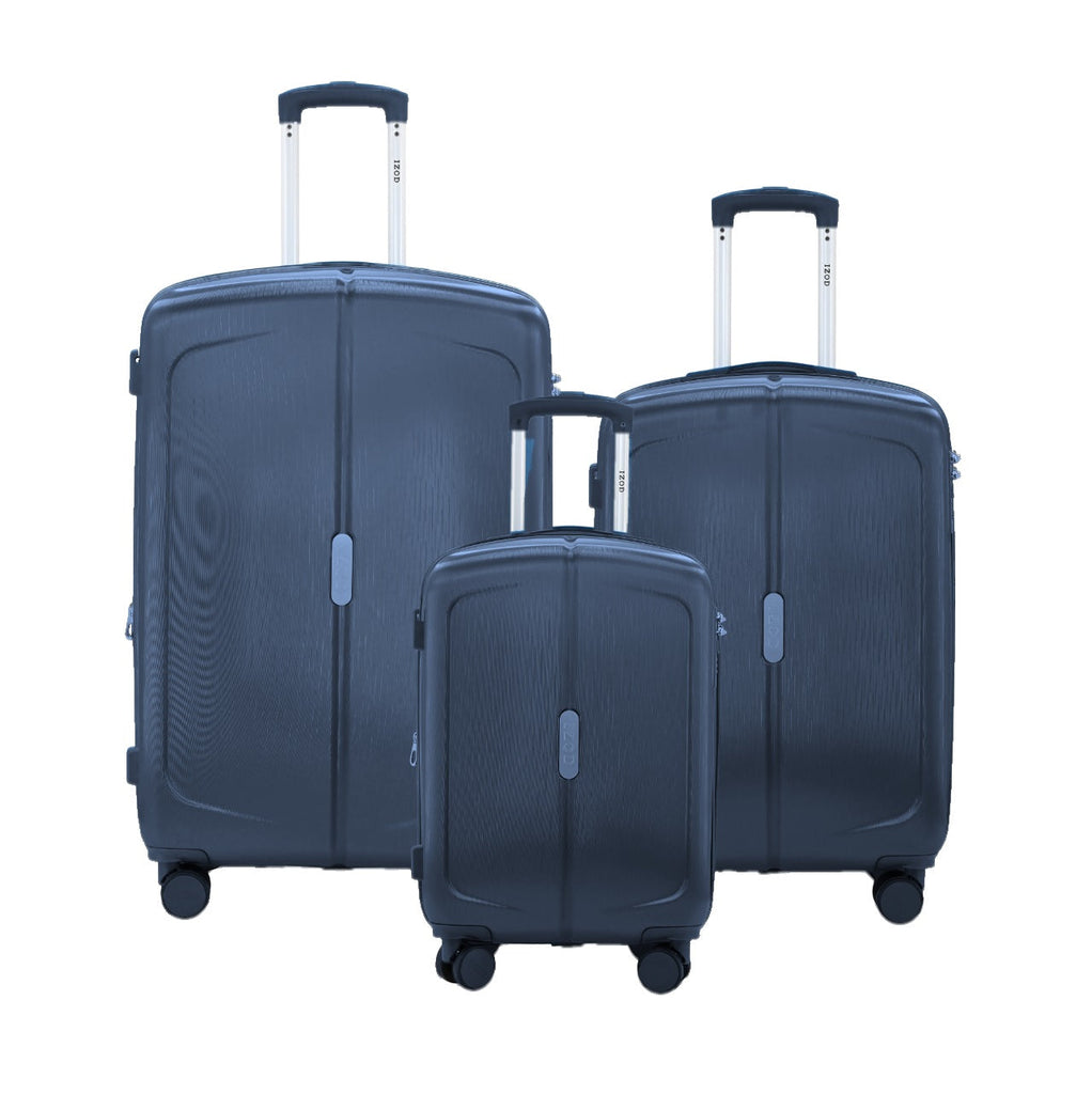 IZOD Mateo Travel 3 Piece Luggage Set - Durable ABS Hard Shell with 360° Wheels and Combo Lock Mirage Luggage