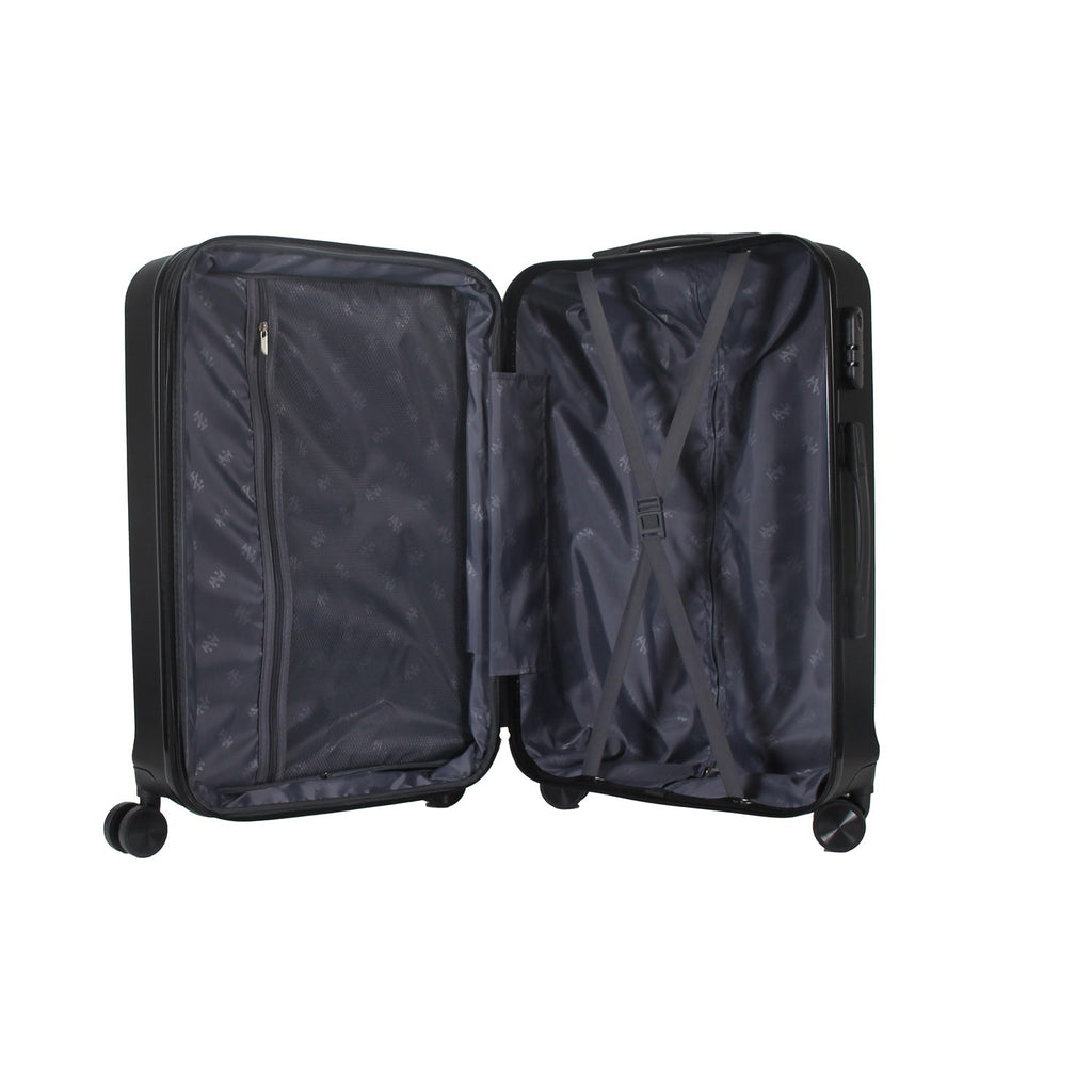 IZOD Zane Large 28" Expandable ABS Hardside Lightweight 360 Dual Spinning Wheels Combo Lock Large 28" Luggage - Black Mirage Luggage